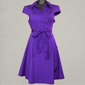 SOLD: Y2K Vintish Purple Retro 50s Style Midi Swing Dress